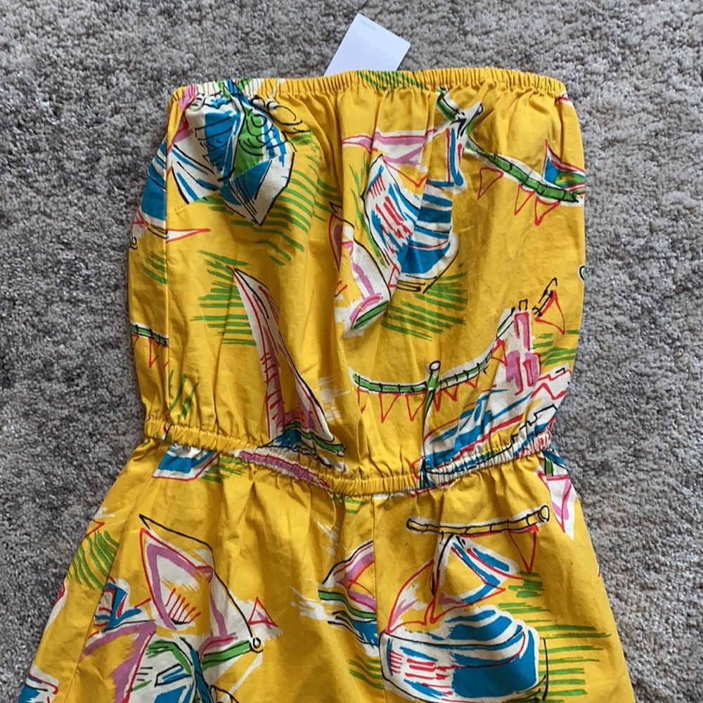 NWT Urban Outfitters Yellow Boating Romper Small - Picture 3 of 7